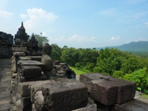 Paysage temple de Borobudur
