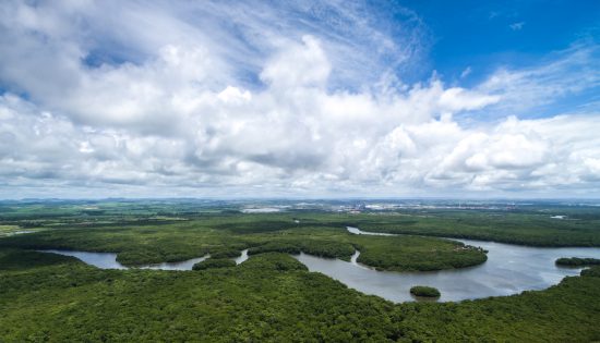 Aerial Shot of Amazon rainforest in Brazil, South America