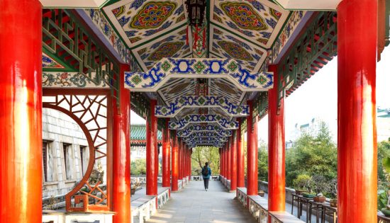 Historic Architecture of China,red corridor