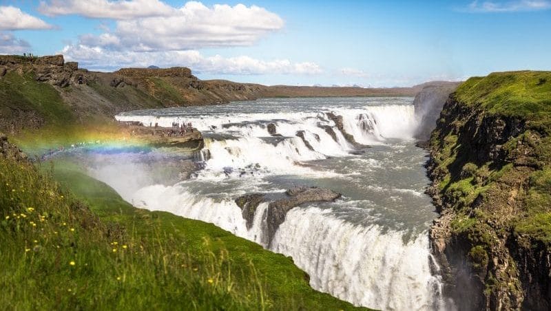 La chute d'eau de Gullfoss en Islande