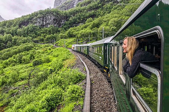 Slow travel en Norvège - Train au départ de Flam