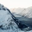 Fjords Norvège hiver