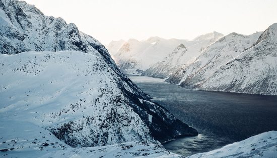 Fjords Norvège hiver