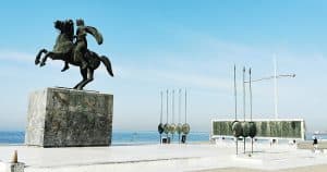 Statue d'Alexandre-le-Grand à Thessalonique en Grèce