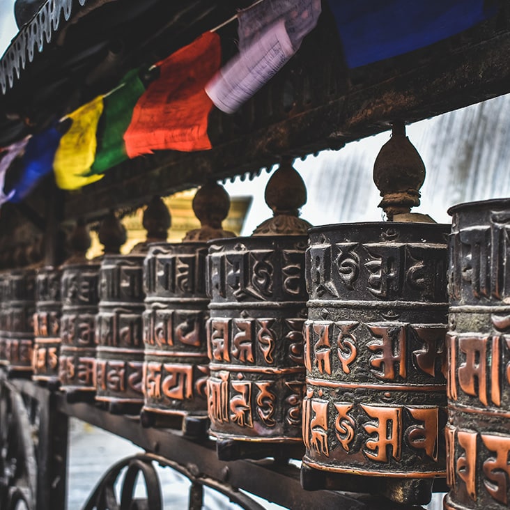 moulin de prières au Népal