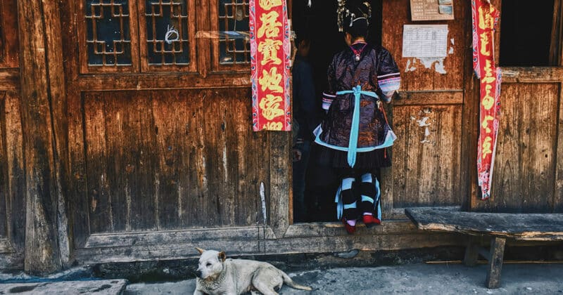 scène de vie à Lijiang au Yunnan